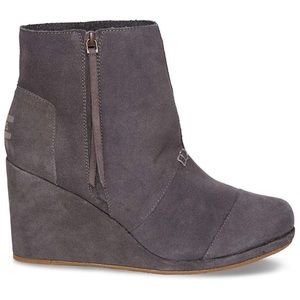 Toms Grey Wedge Booties